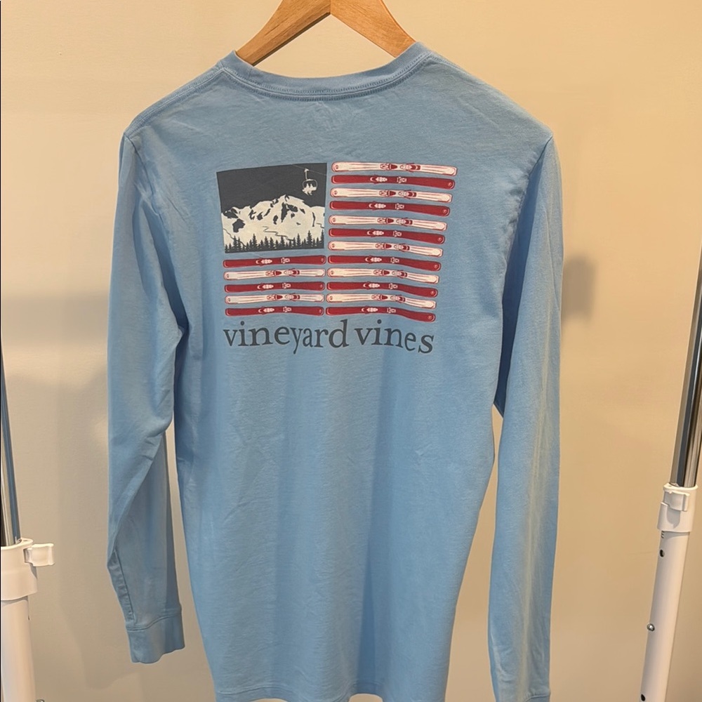 Vineyard Vines Kid's Blue Long Sleeve Ski Shirt